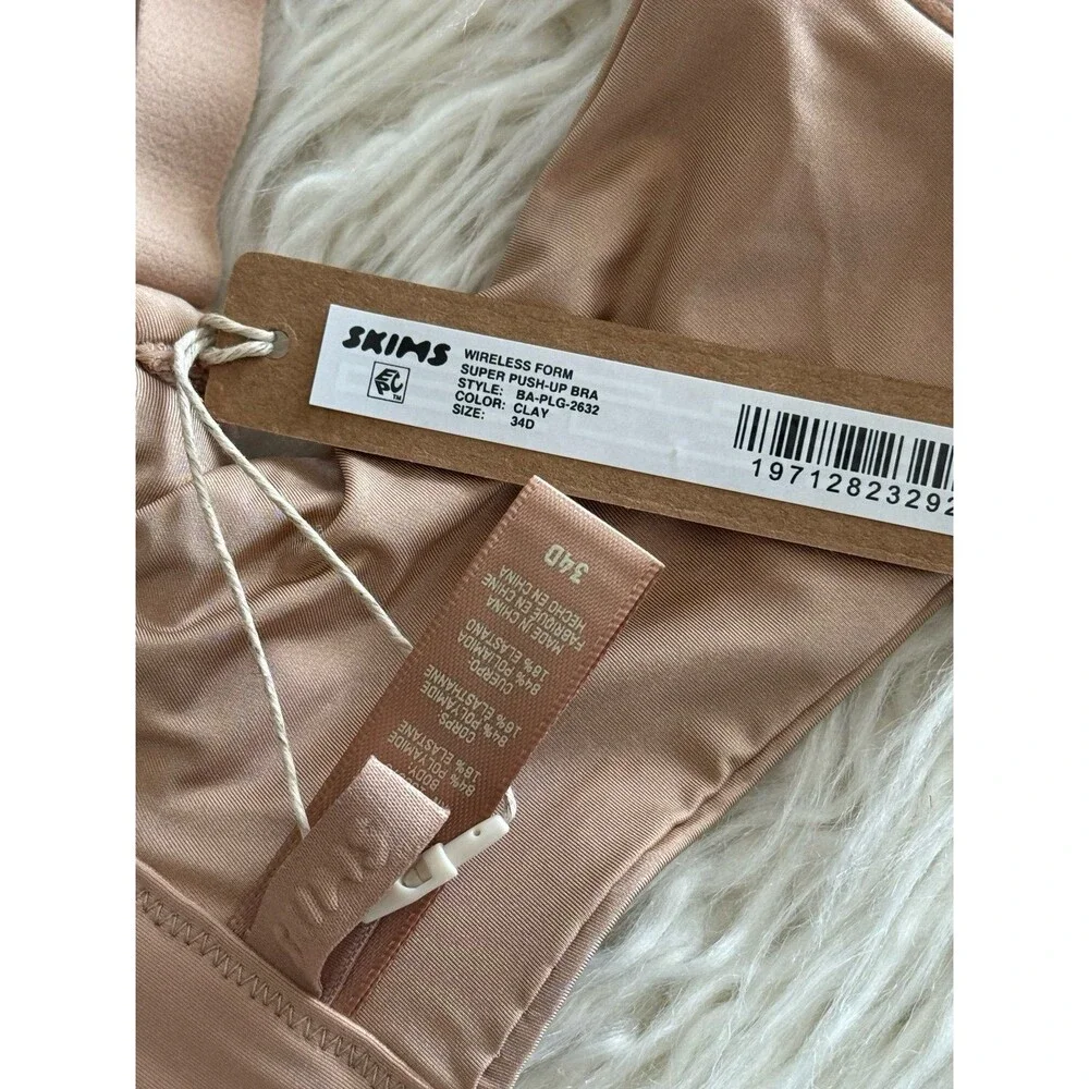 Skims Wireless Super Push up Bra Clay Size 34D - Picture 10 of 10